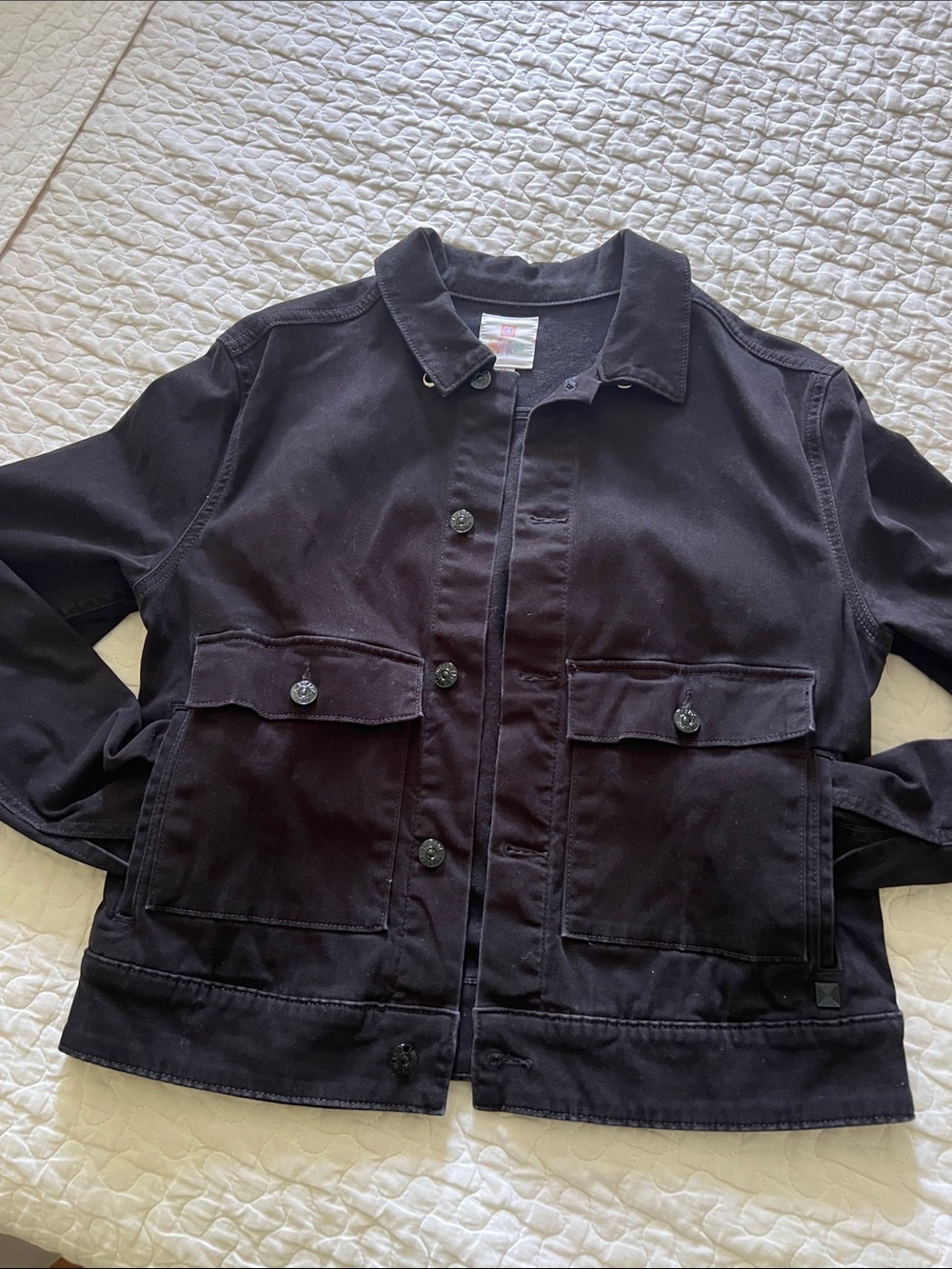 LuLaRoe Black Utility Jacket with Front Flap Pockets